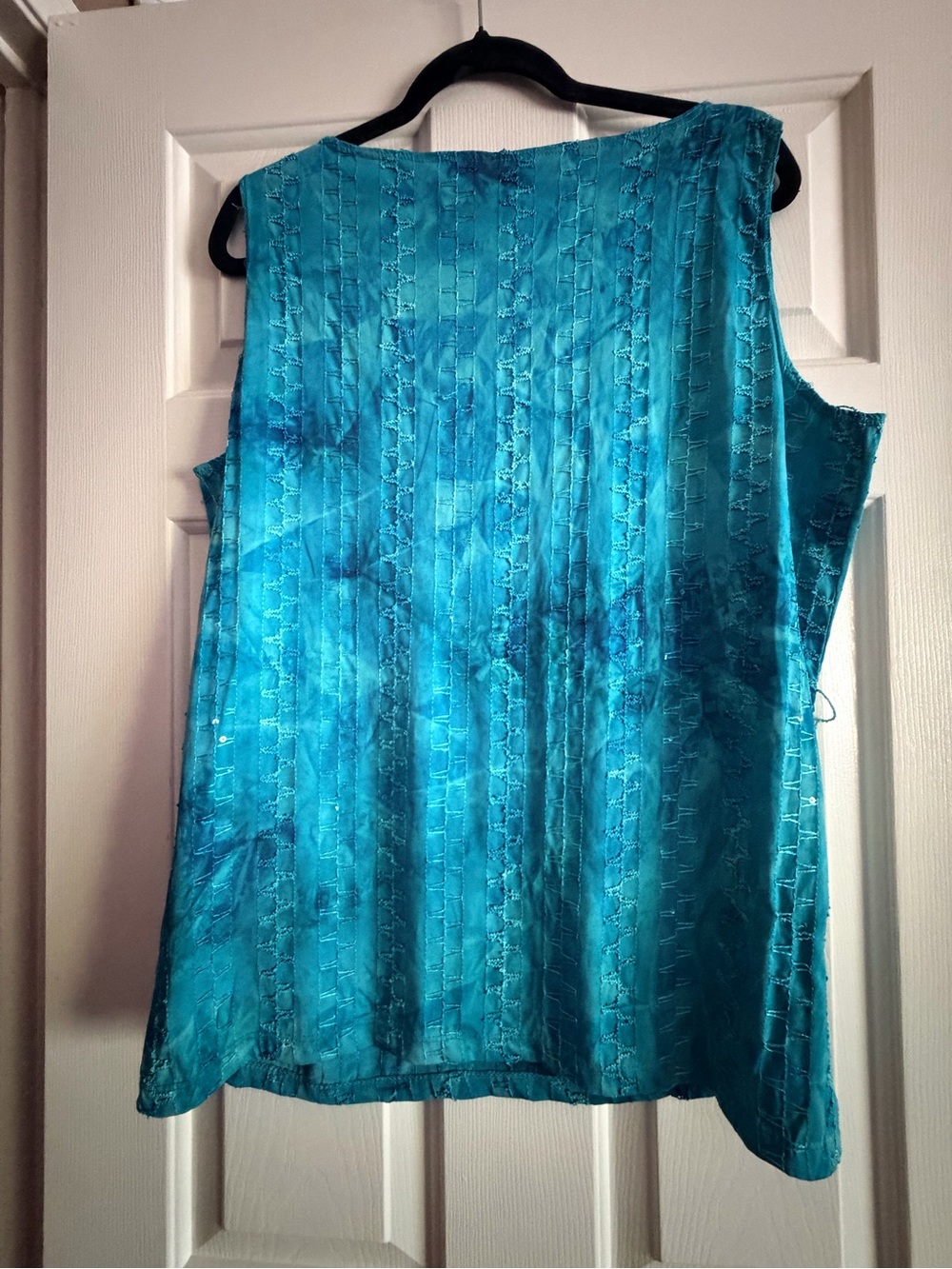 White Stag Teal Sleeveless Satin Tank Top